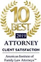 American Institute of Family Law Attorneys 10 Best 2019 Attorney | Client Satisfaction