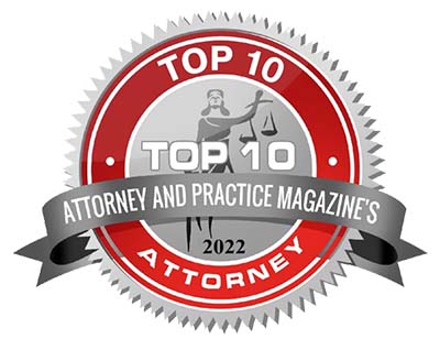Top 10 Attorney And Practice Magazine's Badge 2022